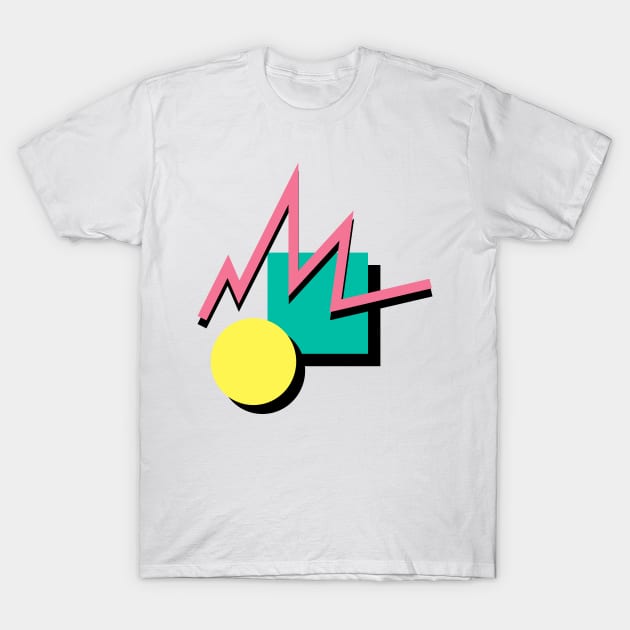 Retro 90s Aesthetic Vaporwave Pattern T-Shirt by MeatMan